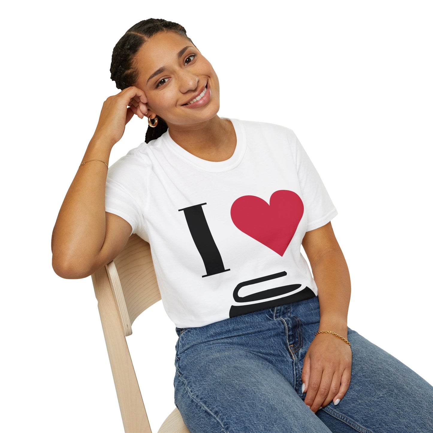 Unisex Softstyle T-Shirt – 100% Cotton ‘I Love Curling’ Graphic Tee | Soft, Lightweight & Comfortable