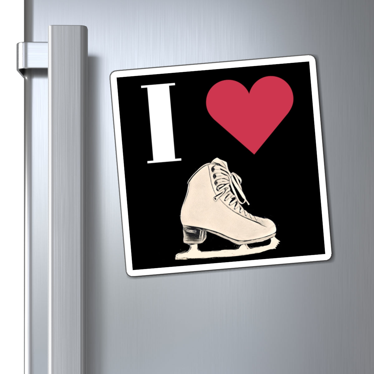 Figure Skating Fridge Magnets with "I love figure skating" design