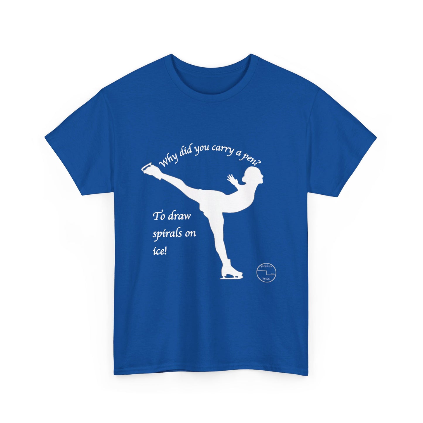Figure Skating Joke, Spiral Sketch | Unisex 100% Heavy Cotton Tee