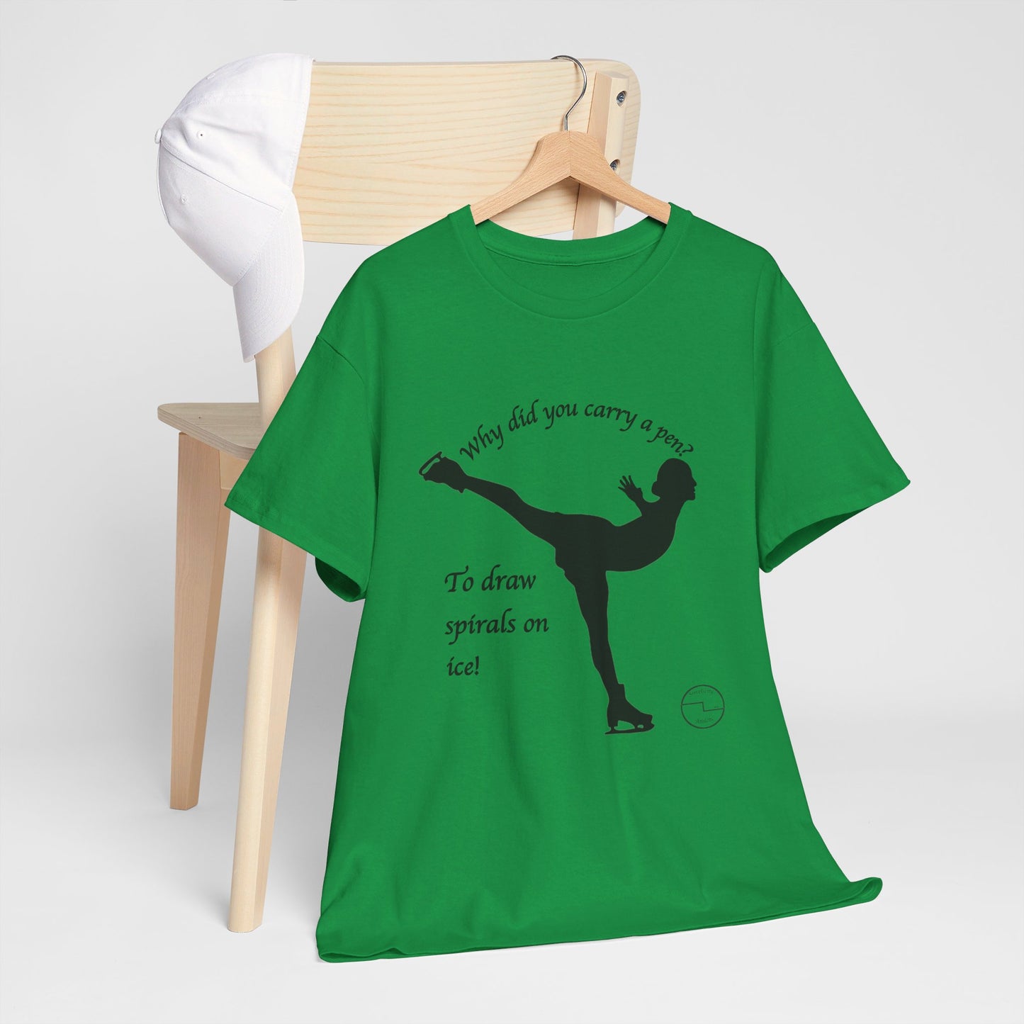 Figure Skating Joke, Spiral Sketch | Unisex 100% Heavy Cotton Tee