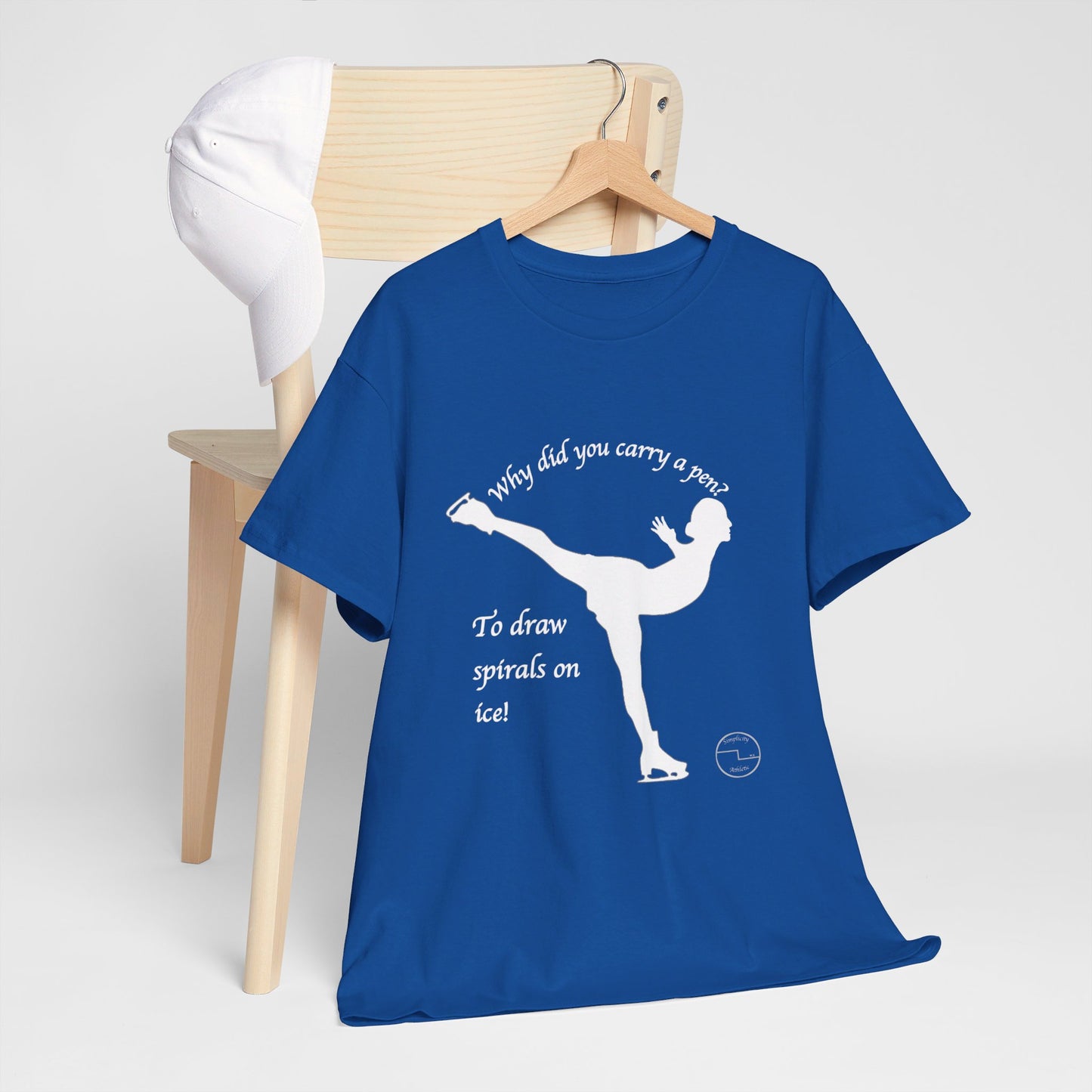 Figure Skating Joke, Spiral Sketch | Unisex 100% Heavy Cotton Tee