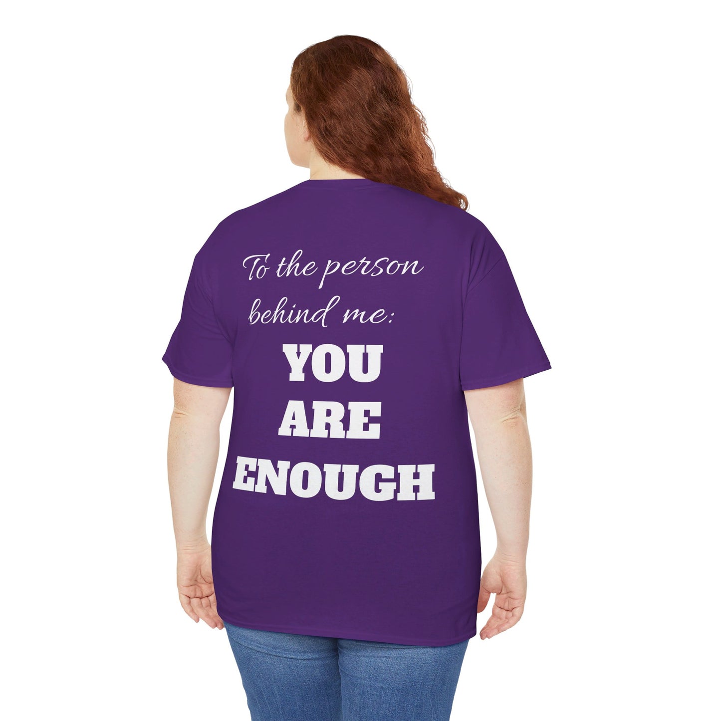 Life is short, follow your heart; You are enough; Double Sides Printed Motivational Tee | Unisex 100% US Heavy Cotton