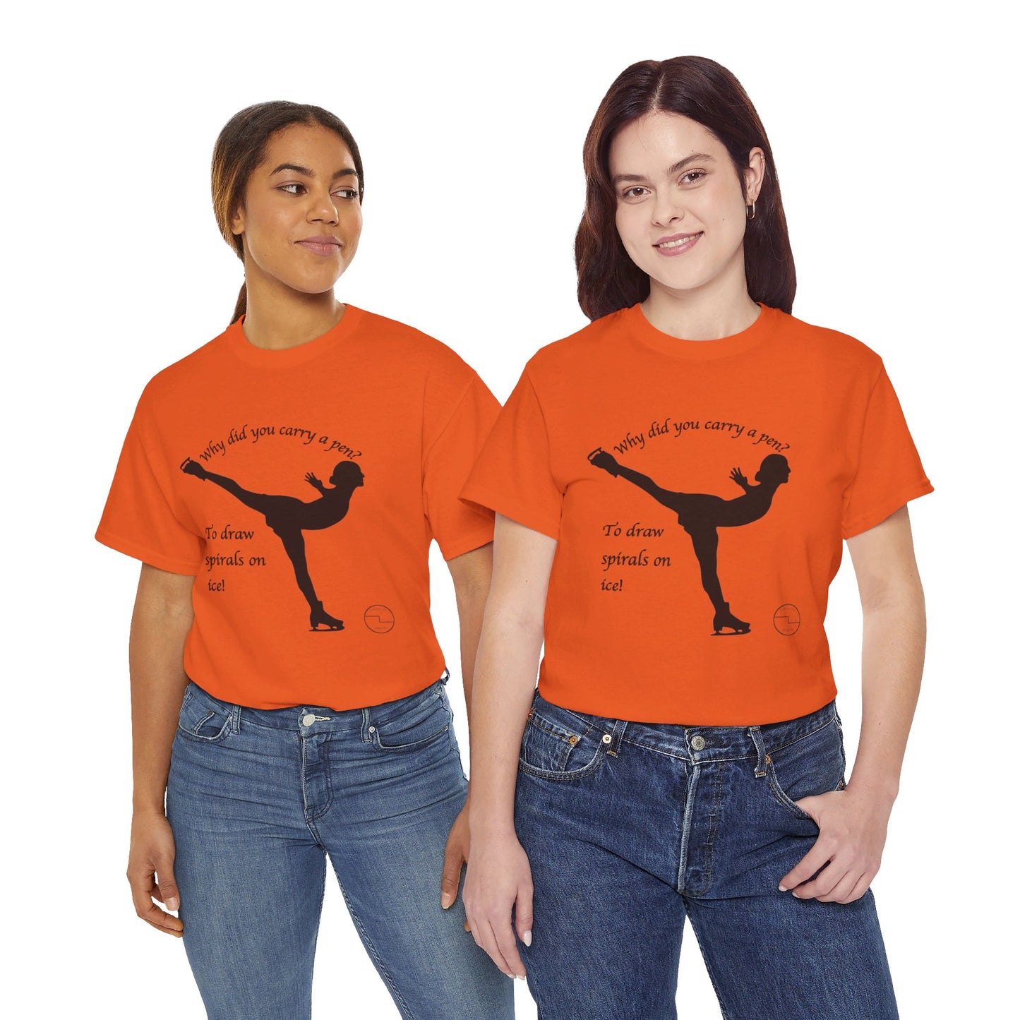 Figure Skating Joke, Spiral Sketch | Unisex 100% Heavy Cotton Tee