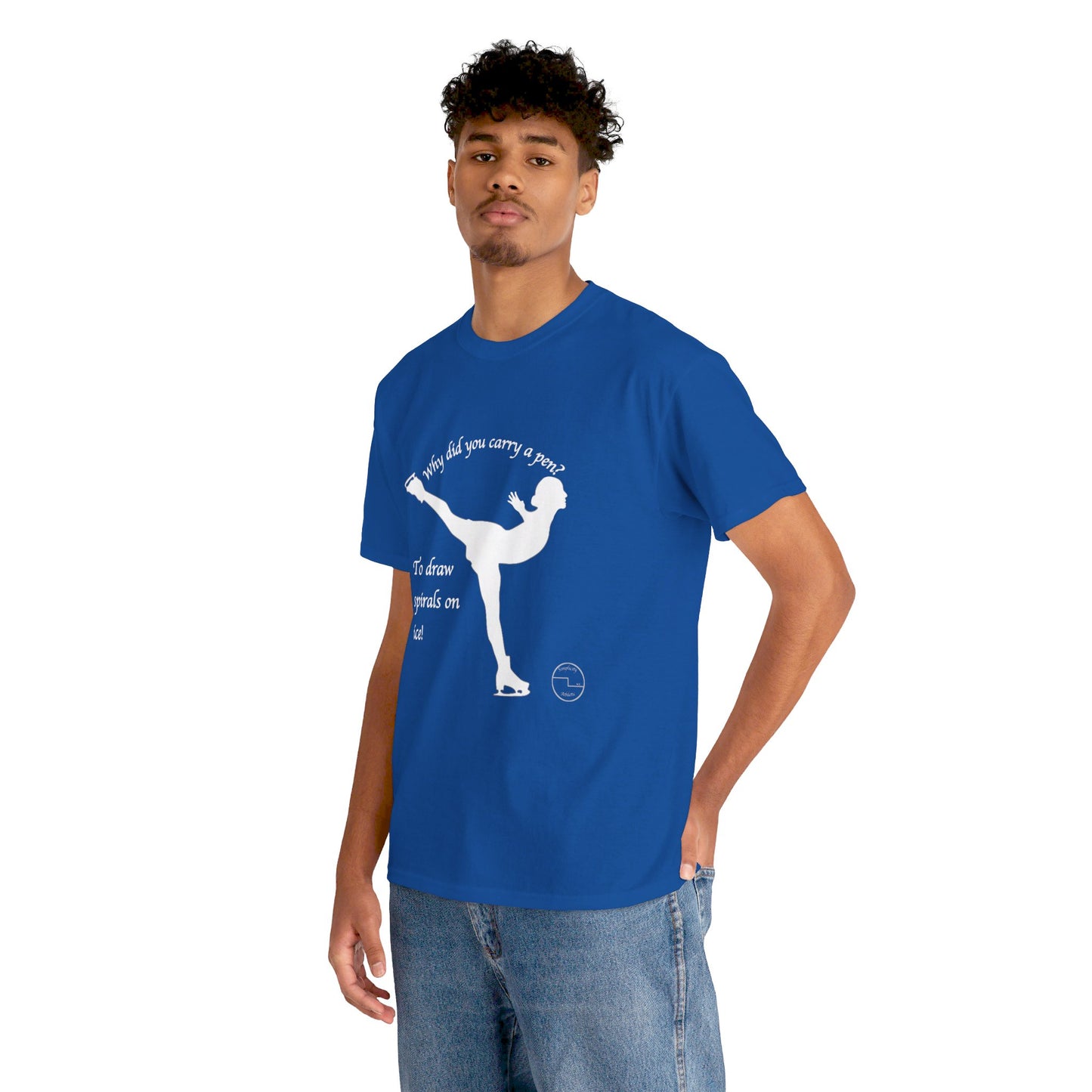 Figure Skating Joke, Spiral Sketch | Unisex 100% Heavy Cotton Tee