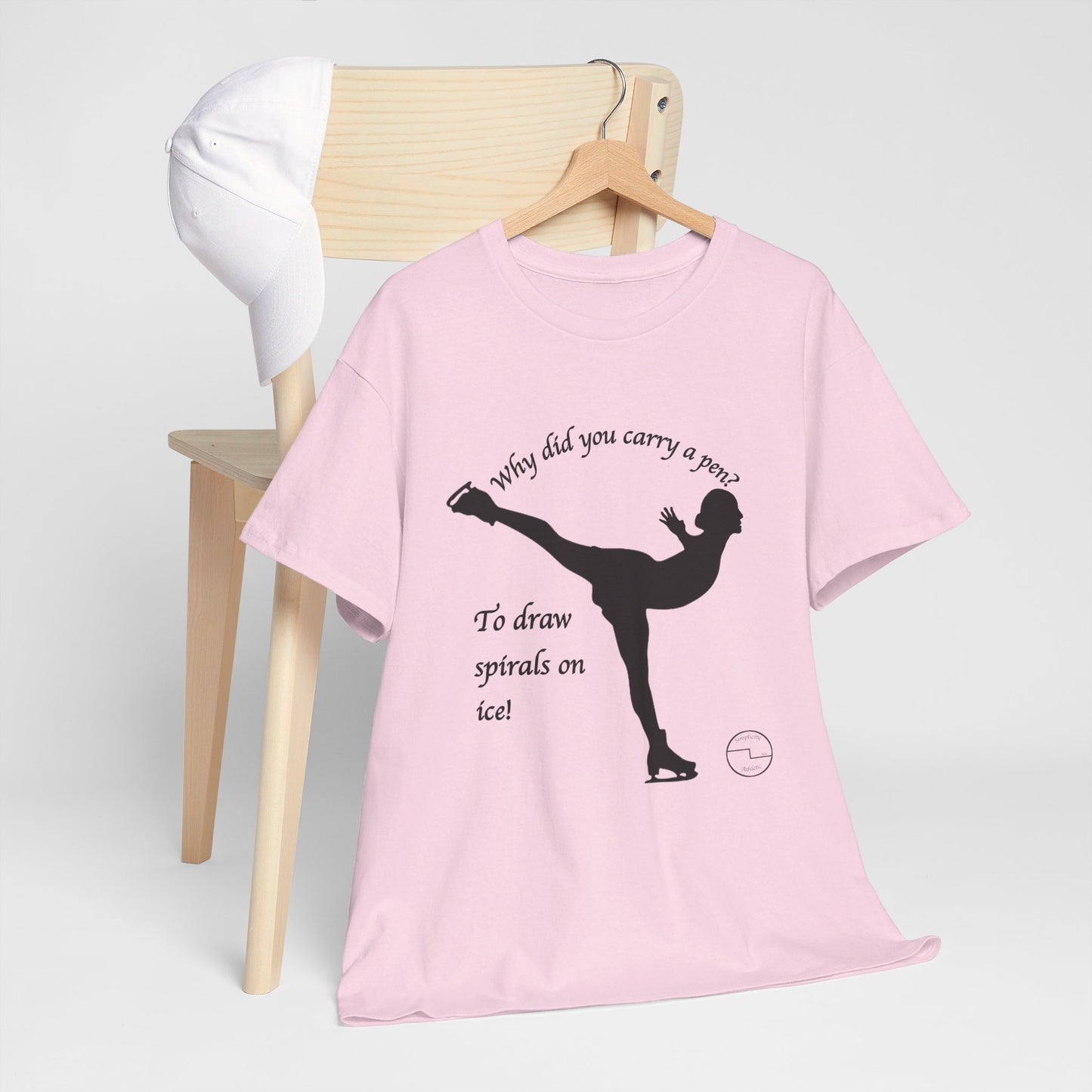 Figure Skating Joke, Spiral Sketch | Unisex 100% Heavy Cotton Tee