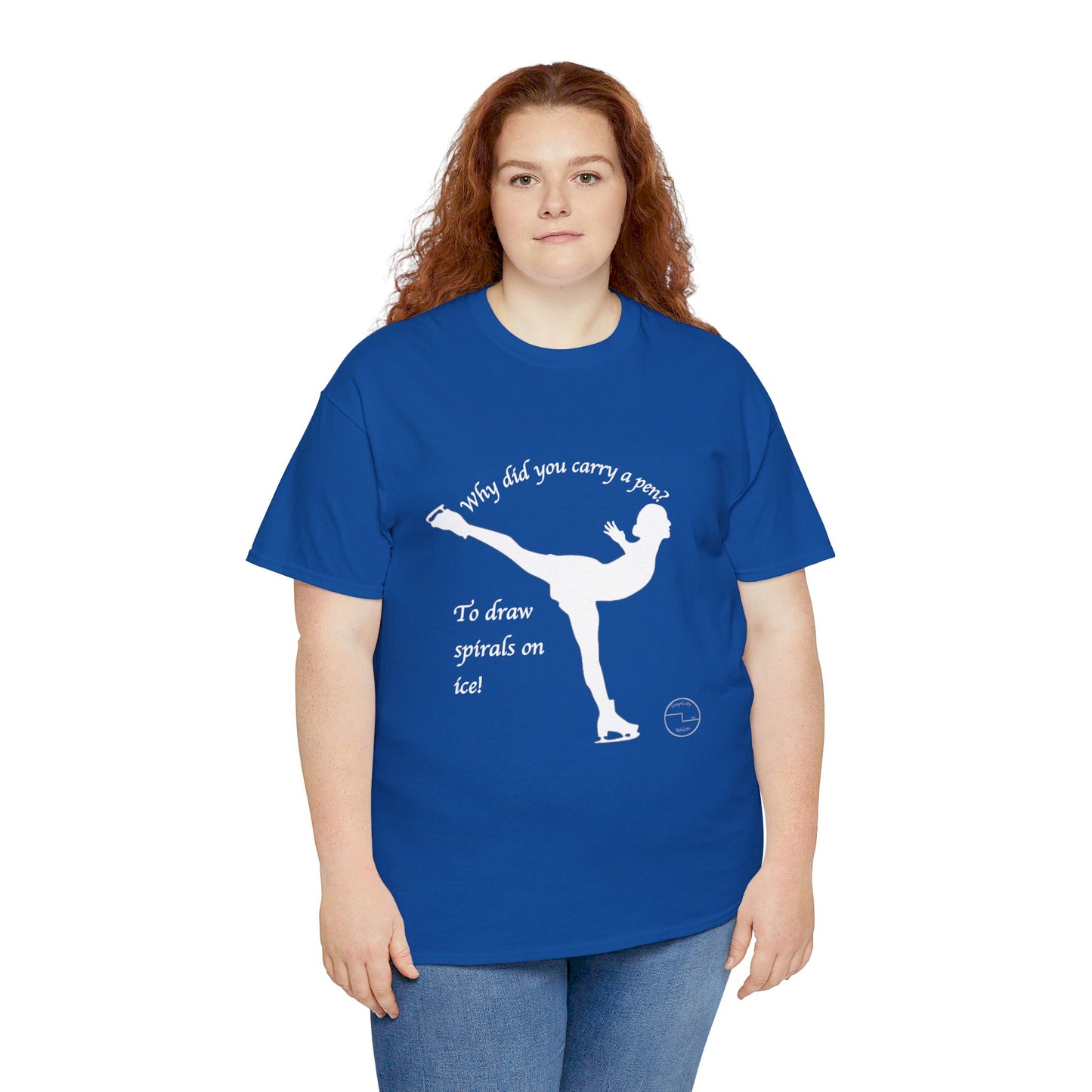 Figure Skating Joke, Spiral Sketch | Unisex 100% Heavy Cotton Tee