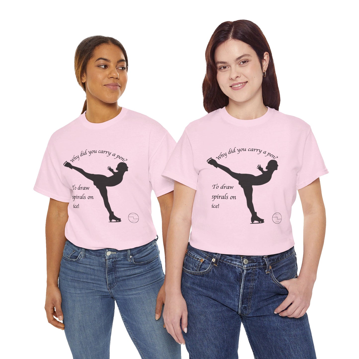 Figure Skating Joke, Spiral Sketch | Unisex 100% Heavy Cotton Tee