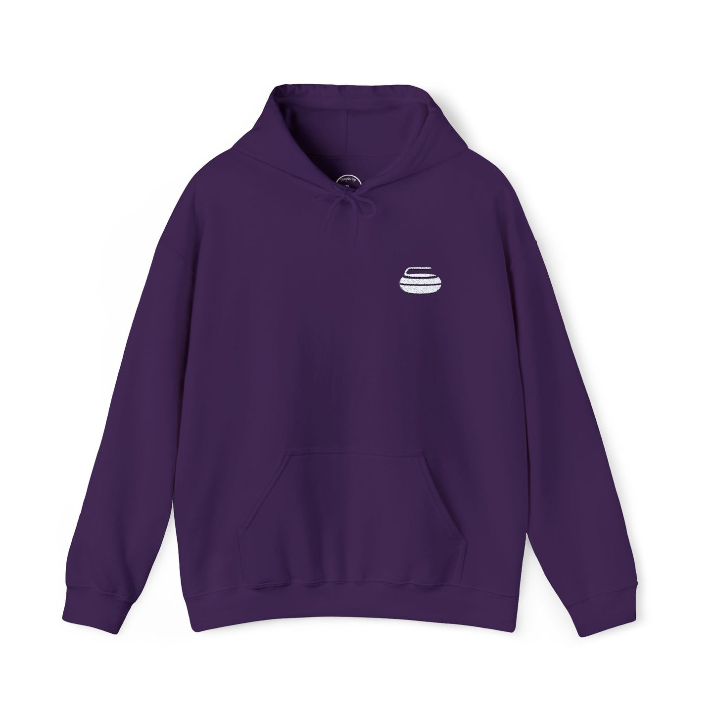 Curling Stone Embroidered Hoodie – Cozy Comfort for Curlers