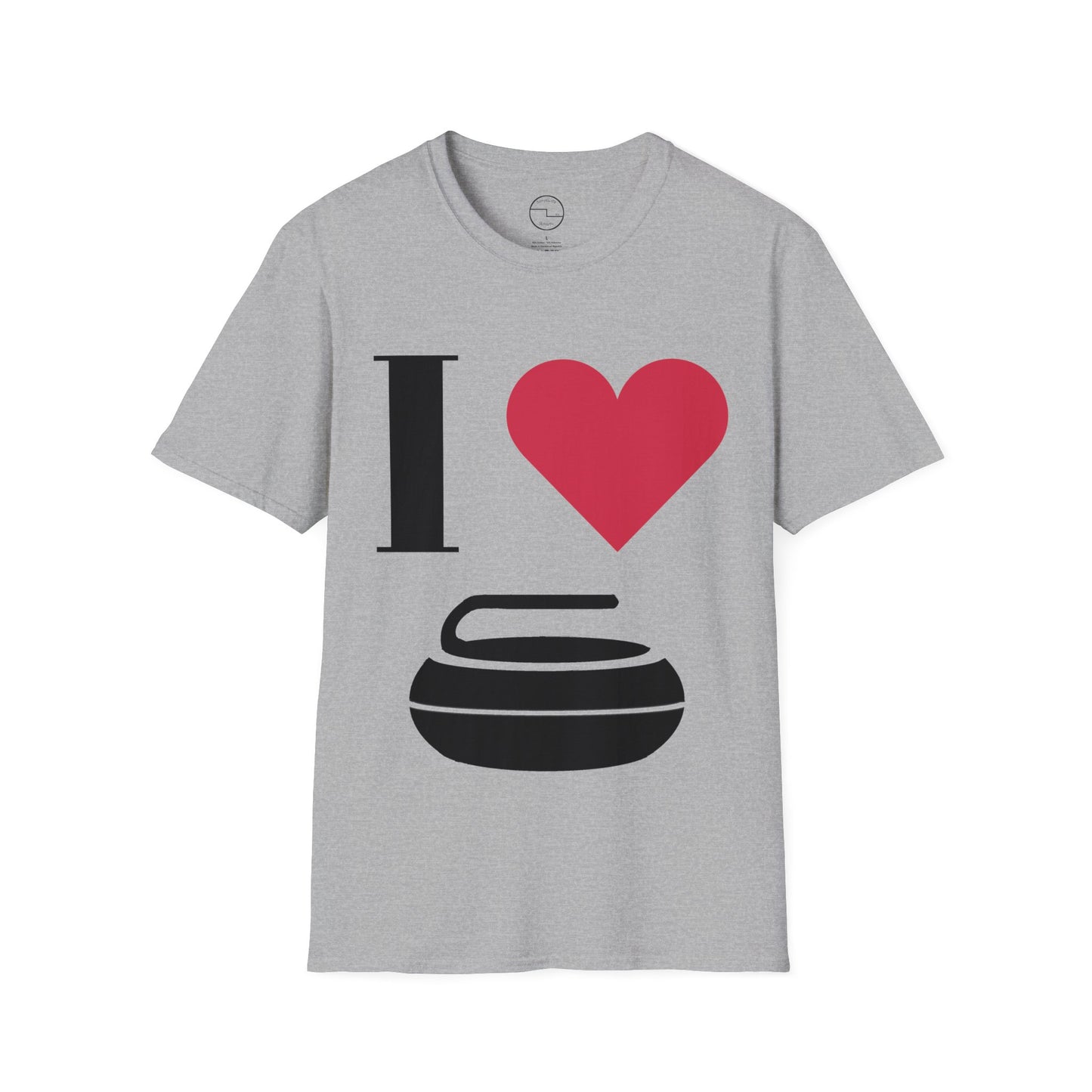 Unisex Softstyle T-Shirt – 100% Cotton ‘I Love Curling’ Graphic Tee | Soft, Lightweight & Comfortable