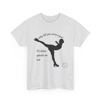 Figure Skating Joke, Spiral Sketch | Unisex 100% Heavy Cotton Tee