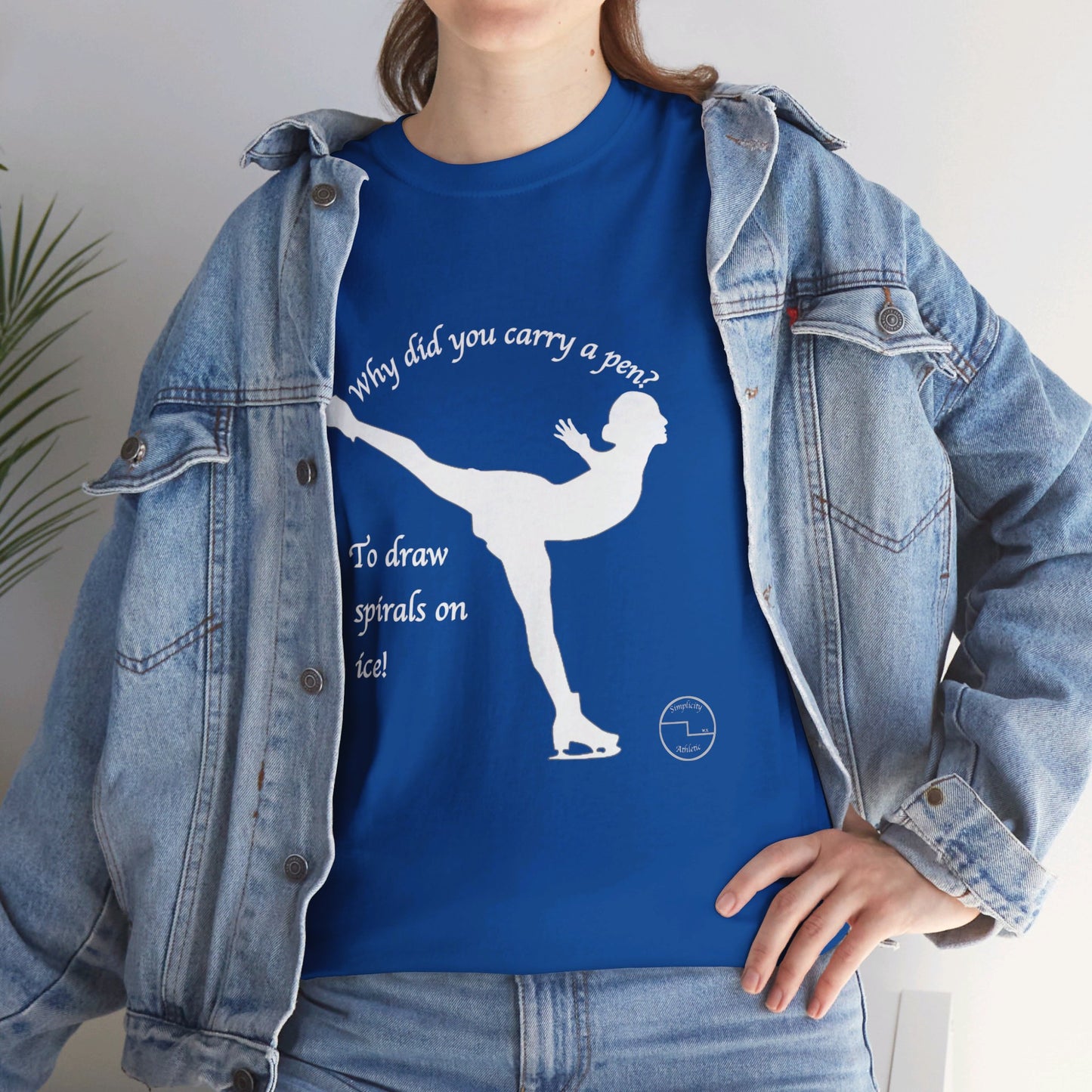 Figure Skating Joke, Spiral Sketch | Unisex 100% Heavy Cotton Tee