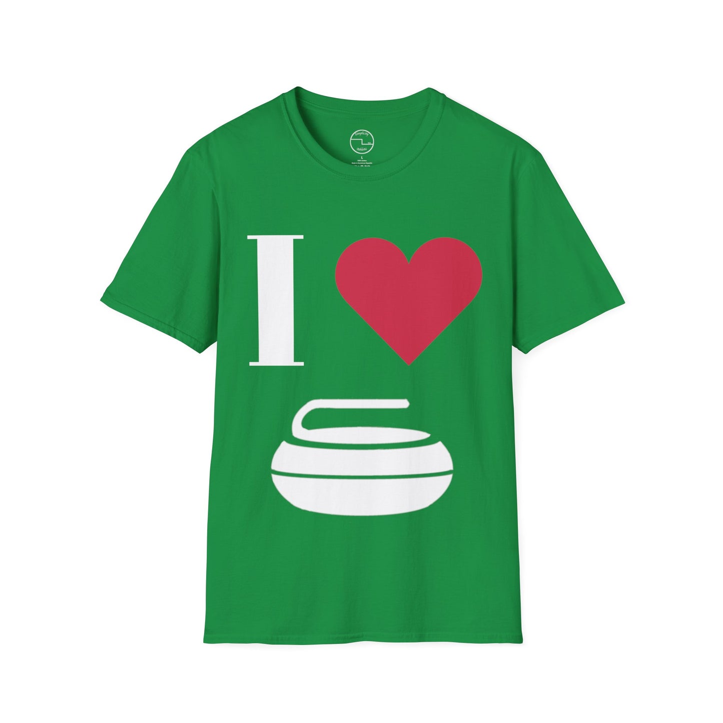 Unisex Softstyle T-Shirt – 100% Cotton ‘I Love Curling’ Graphic Tee | Soft, Lightweight & Comfortable
