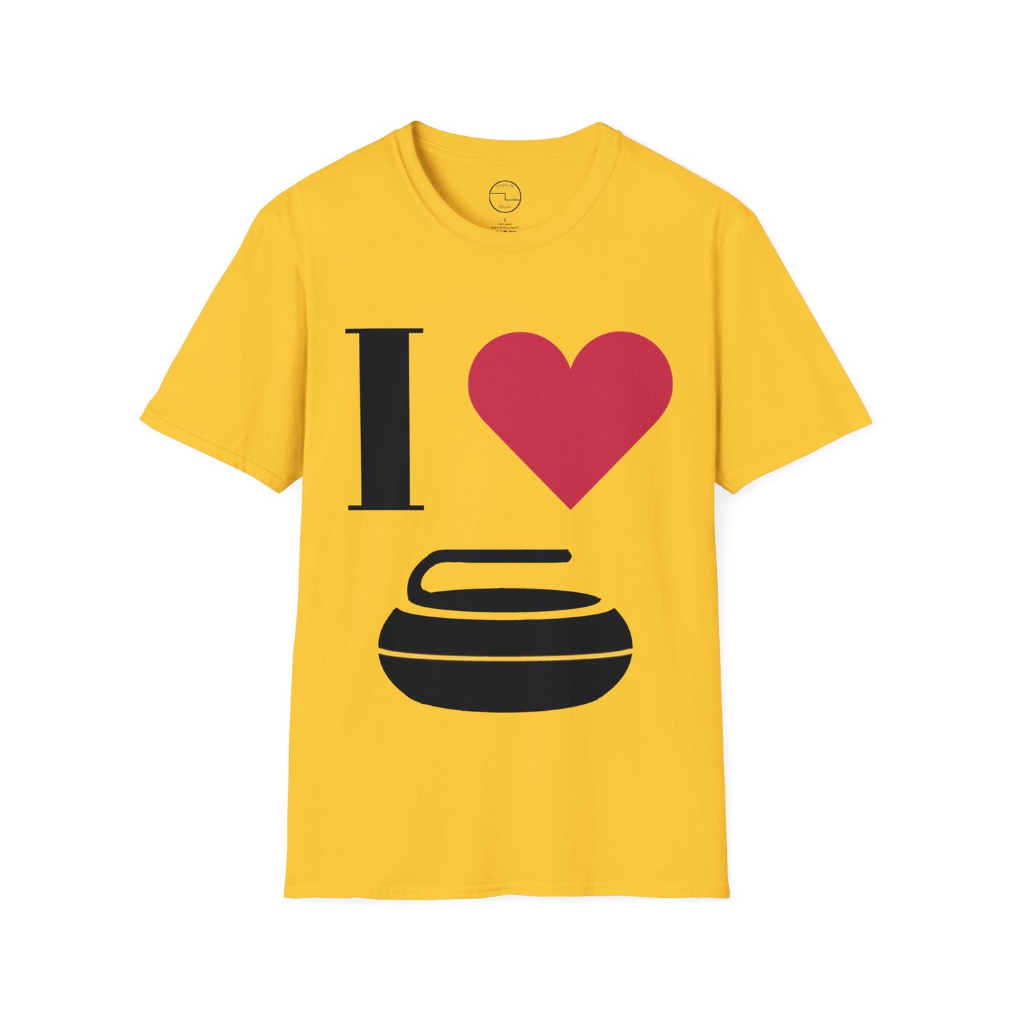 Unisex Softstyle T-Shirt – 100% Cotton ‘I Love Curling’ Graphic Tee | Soft, Lightweight & Comfortable