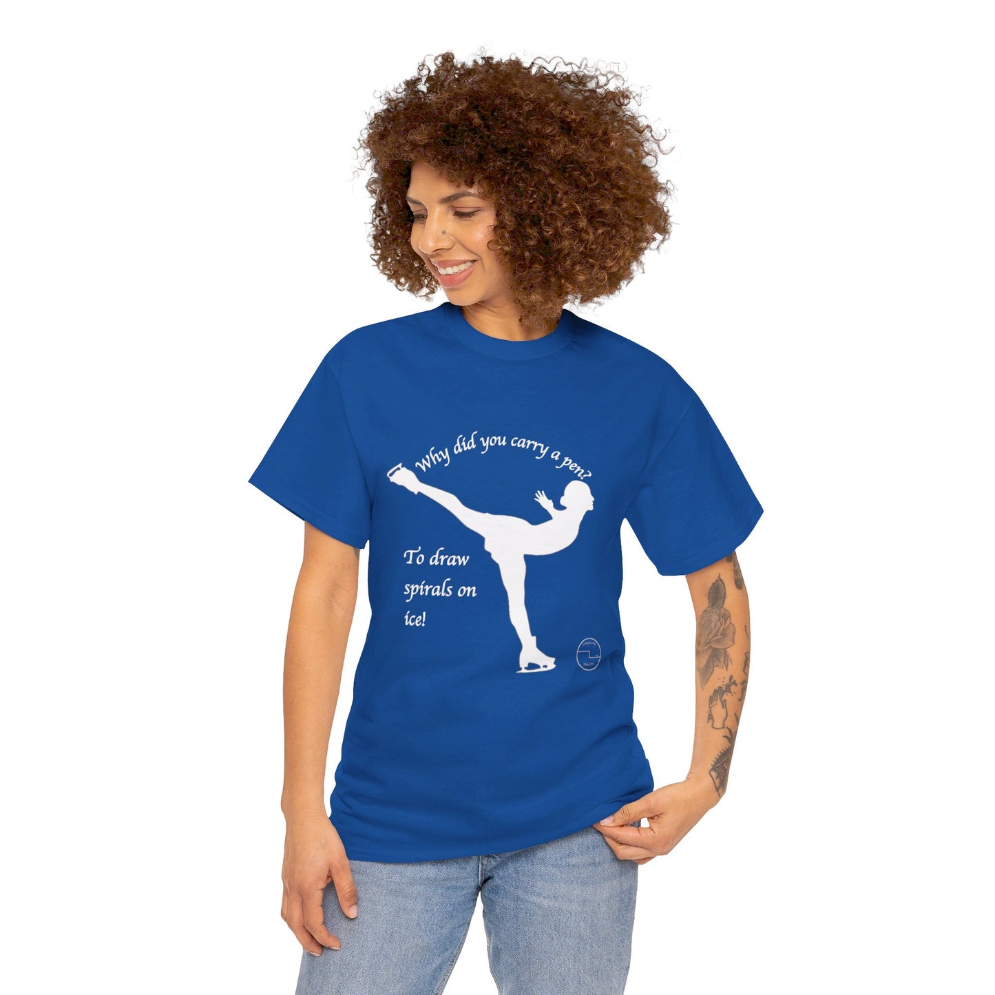 Figure Skating Joke, Spiral Sketch | Unisex 100% Heavy Cotton Tee