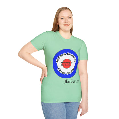 Curling(Chess on ice, shouting is the norm, sliding and sweeping) Unisex Softstyle T-Shirt