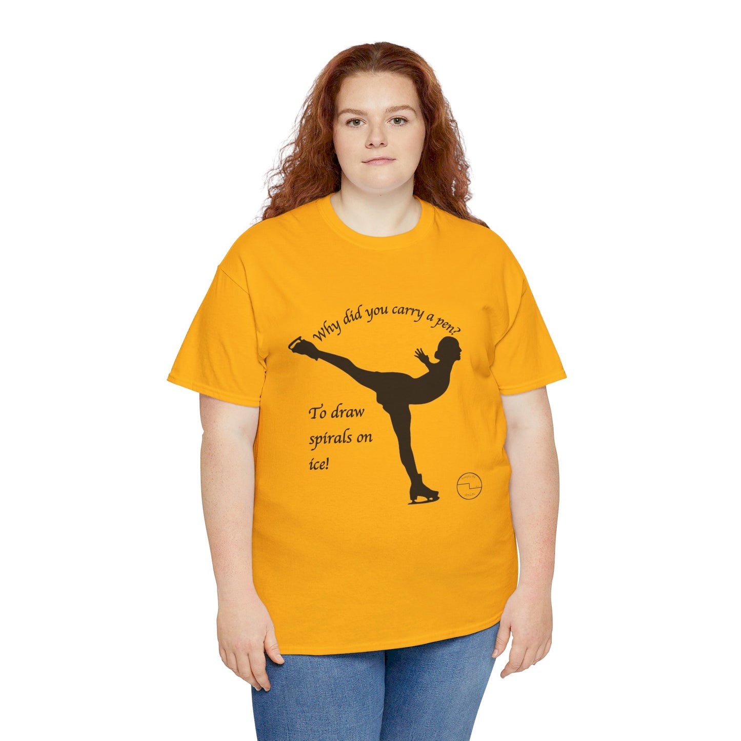 Figure Skating Joke, Spiral Sketch | Unisex 100% Heavy Cotton Tee