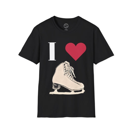 Unisex Softstyle T-Shirt – 100% Cotton ‘I Love Skating’ Graphic Tee | Comfortable & Lightweight