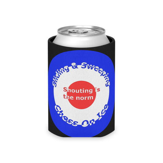 Curling Chess On Ice Motivational Can Cooler