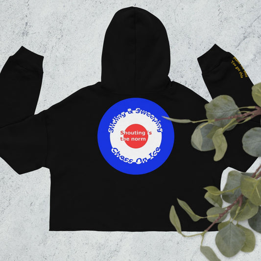 Black Hoodie Curling House Pattern